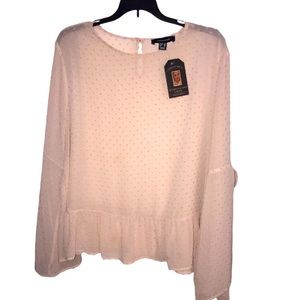 Sheer Stylish Shirt Wide sleeves